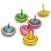 Small Foot Speelgoed tollen van hout 6 stuks - Tollen