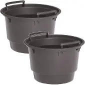 Prosperplast 2x Kunststof binnenpotten/inzetbakken voor bloempotten/plantenpotten 18 liter - Plantenpotten