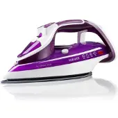Haeger Pro Glider 2600, stoom- en droogstrijkijzer, keramische strijkzool, 2,2 meter, 70 gram/minuut, paars, wit, 40 gram/minuut
