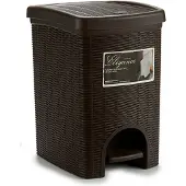 Stefanplast kleine afvalbak, 20 liter, met pedaal, geschikt voor bureau, keuken, badkamer. Antislip afvalbak, afmetingen: 31 x 27,5 x 39 cm (hoogte)