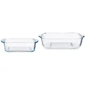 Pasabahce Set met ovenschalen 597677 Transparant Borosilicaatglas 22 x 6 x 25,5 cm