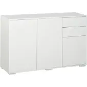 HOMCOM -Standschrank-Spanplatte, MDF-117L x 36B x 74H cm-Weiß