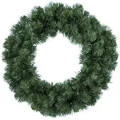 Décoris Kerstkrans - groen - 35 cm - kerstversiering - dennenkrans - Kerstkransen