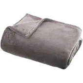 Atmosphera Fleece deken/fleeceplaid grijs 130 x 180 cm polyester - Plaids