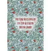 MajesticAlly Kerstkaart 'Prettige kerstdagen - besjes' 12 stuks met envelop