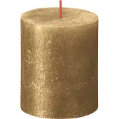 Bolsius Stompkaars Rustiek Shimmer Goud 35 Uur D 6,8 H 8 Cm