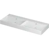 Ink Unlimited Wastafel 120x45cm Keramiek - Dubbel - Zonder Kraangaten - Glans Wit - 8718835001223 - Rechthoekig - Wastafels, Meubelwastafels