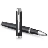 Parker IM rollerballpen | matzwart met chromen trim | fijne punt met zwarte inktvulling | geschenkverpakking