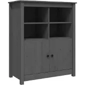 vidaXL Dressoir 83x41,5x100 cm massief grenenhout grijs