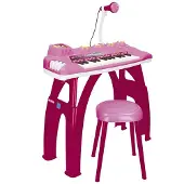 Reig Musicales Pink Electronic Organ With 25 Keys And Lights Roze Kinderen