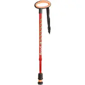 Flexyfoot Wandelstok met ovalen handvat - rood