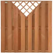 Intergard Schutting hardhout V-trellis tuinscherm 180x180cm