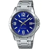 Casio MTP-V004D-2BUDF Analoge Quartz Zilveren RVS Herenhorloge