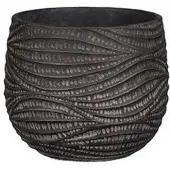 Mica Decorations Bloempot Hendrick Bruin 14Hx14Øx12Ø | Bruine bloempot | Ronde bloempot | 14Hx14Øx12Ø