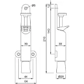 Kws DEURVASTZETTER RVS 30MM 1026.82
