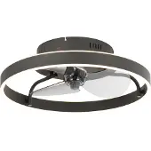QAZQA Plafondventilator zwart 50cm incl. LED dimbaar met afstandsbediening - Maddy