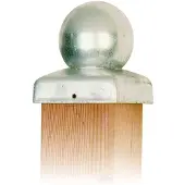 Intergard Paalornament bol vuurverzinkt paalkap voor tuinpaal 10cm