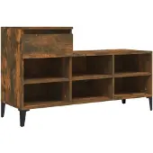 vidaXL Schoenenkast 102x36x60 cm bewerkt hout gerookt eikenkleurig