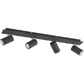 LINDBY Plafondlamp , Joffrey, dimbare, Zwart, Woonkamer, Metaal, Modern