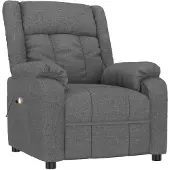 vidaXL Massagestoel stof donkergrijs