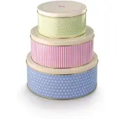 Tala Originals - Koekblikken Set – 3 Luchtdichte Koekblikken – Pastel – Voor Koekjes, Cake & Taart – Stapelbaar & Duurzaam – Met Afsluitdeksel