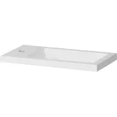 Brauer Solar Slim Fonteinbak 40x22x2,5cm Glans Wit Met Kraangat Mineraalmarmer - 8720359304605 - Rechthoekig - Wastafels, Fonteinen, Meubelfonteinen