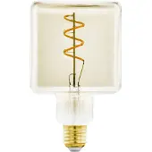 Eglo Ledfilamentlamp Cube - Amber - D9,5cm - Dimbaar - Warm Wit - E27 - 4w
