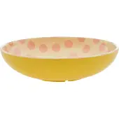 Rice saladeschaal melamine Ø29,9 cm Pink dots-yellow