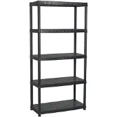 vidaXL Opbergrek 5-laags 85x40x185 cm kunststof zwart