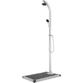 vidaXL Tuindouche met grijze bodemplaat, 220 cm, aluminium