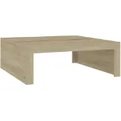 vidaXL Salontafel 100x100x35 cm bewerkt hout sonoma eikenkleurig