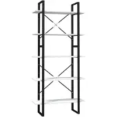 vidaXL Boekenkast met 5 schappen 80x30x175 cm grenenhout wit
