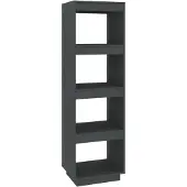 vidaXL Boekenkast/kamerscherm 40x35x135 cm massief grenenhout grijs
