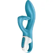 Satisfyer Embrace Me - oplaadbare rabbit vibrator - turquoise