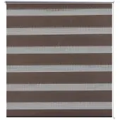 vidaXL Zebra rolgordijn 120,9 x 175 cm stofbreedte 116,7 cm koffiebruin