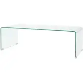 vidaXL Salontafel 98x45x30 cm gehard glas transparant