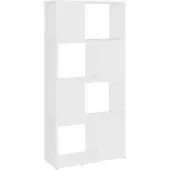 vidaXL Boekenkast/kamerscherm 60x24x124,5 cm bewerkt hout wit