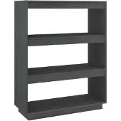 vidaXL Boekenkast/kamerscherm 80x35x103 cm massief grenenhout grijs