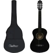 vidaXL Gitaar klassiek beginner kinderen met tas 1/2 34" zwart