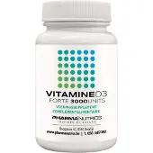 Pharmanutrics VITAMINE D FORTE 3000IU 120 Caps - Hoge dosis vitamine D - Weerstand - Natuurlijk supplement - Immuniteit