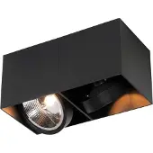 QAZQA Design spot zwart rechthoekig AR111 2-lichts - Box