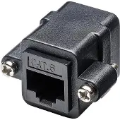 Goobay UTP CAT6 Gigabit RJ45 koppelstuk - inbouw / zwart