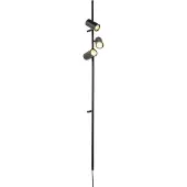 QAZQA Wandlamp zwart met voetschakelaar 3-lichts - Jeana Luxe