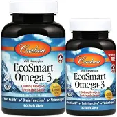 Carlson Labs - EcoSmart Omega-3 Natuurlijke Citroen 1000mg - 120 zachte capsules