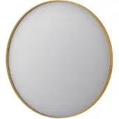 Ink SP15 Spiegel Rond In Kader 60cm - Geborsteld Mat Goud - Aluminium, Glas - Rond - Spiegels, Badkamerspiegels - 8718835075125