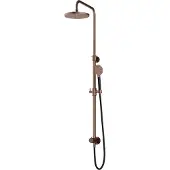 Hotbath Cobber M438 stortdouche met ronde handdouche en 20cm hoofddouche koper geborsteld PVD