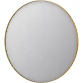 Ink SP15 Spiegel Rond In Kader 100cm - Geborsteld Mat Goud - Aluminium, Glas - Rond - Spiegels, Badkamerspiegels - 8718835075187