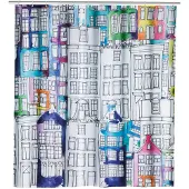 Wenko douchegordijn 180x200cm Sunny City inclusief ringen