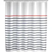 Wenko douchegordijn 180x200cm Marine inclusief ringen