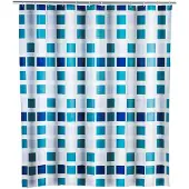 Wenko PEVA douchegordijn 180x200cm mozaïek inclusief ringen